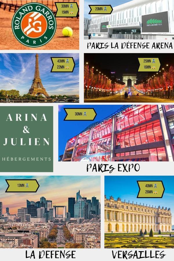 Arina & Julien La Defense-Paris Apartment Сюрен Екстериор снимка